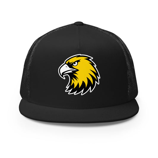 Performance | 5 Panel Trucker Cap | Cardinal Ohara Hawks | Gaze Icon Logo