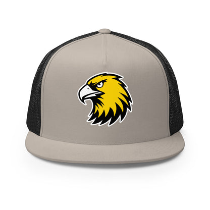 Performance | 5 Panel Trucker Cap | Cardinal Ohara Hawks | Gaze Icon Logo