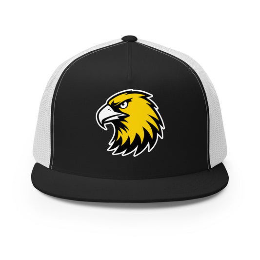 Performance | 5 Panel Trucker Cap | Cardinal Ohara Hawks | Gaze Icon Logo