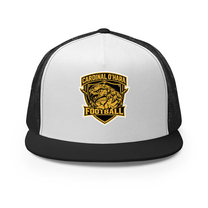 Performance | 5 Panel Trucker Cap | Cardinal Ohara Hawks | Shield Logo