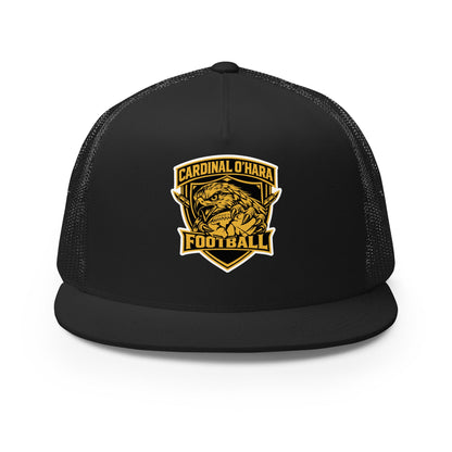Performance | 5 Panel Trucker Cap | Cardinal Ohara Hawks | Shield Logo
