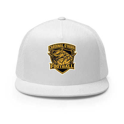 Performance | 5 Panel Trucker Cap | Cardinal Ohara Hawks | Shield Logo