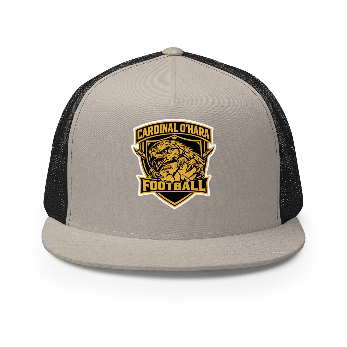 Performance | 5 Panel Trucker Cap | Cardinal Ohara Hawks | Shield Logo
