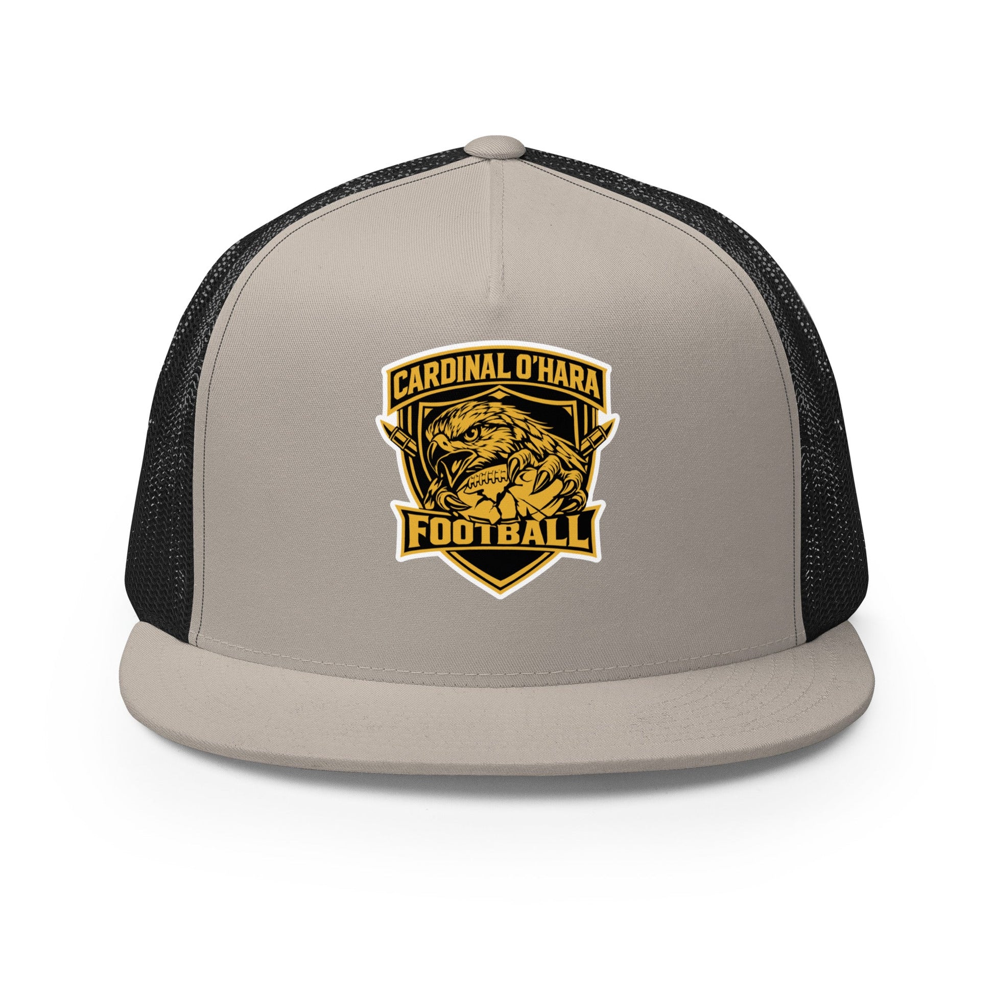 Performance | 5 Panel Trucker Cap | Cardinal Ohara Hawks | Shield Logo