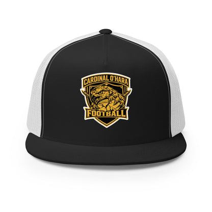 Performance | 5 Panel Trucker Cap | Cardinal Ohara Hawks | Shield Logo