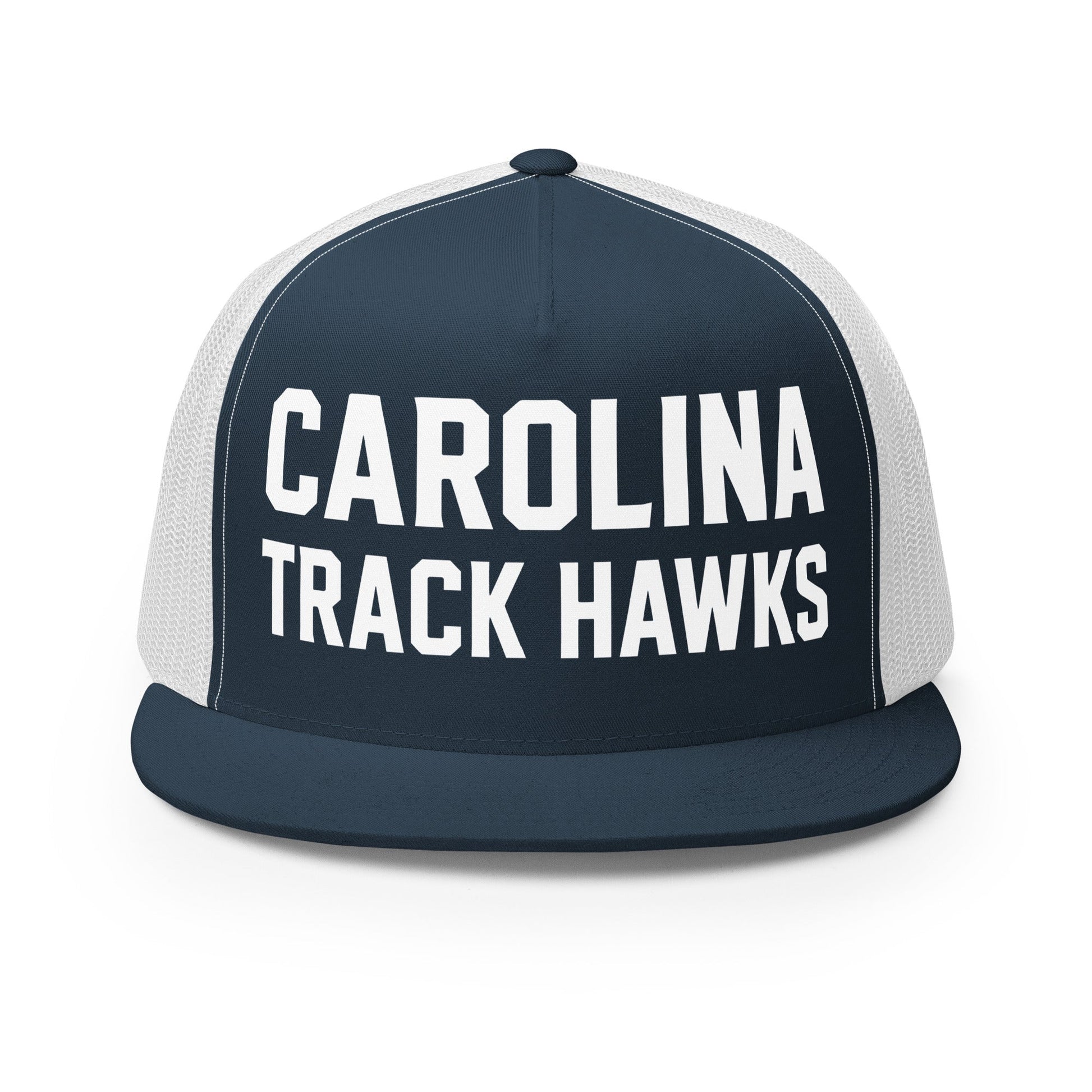 Performance | 5 Panel Trucker Cap | Carolina track Hawks | Crest Logo