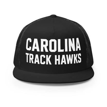 Performance | 5 Panel Trucker Cap | Carolina track Hawks | Crest Logo