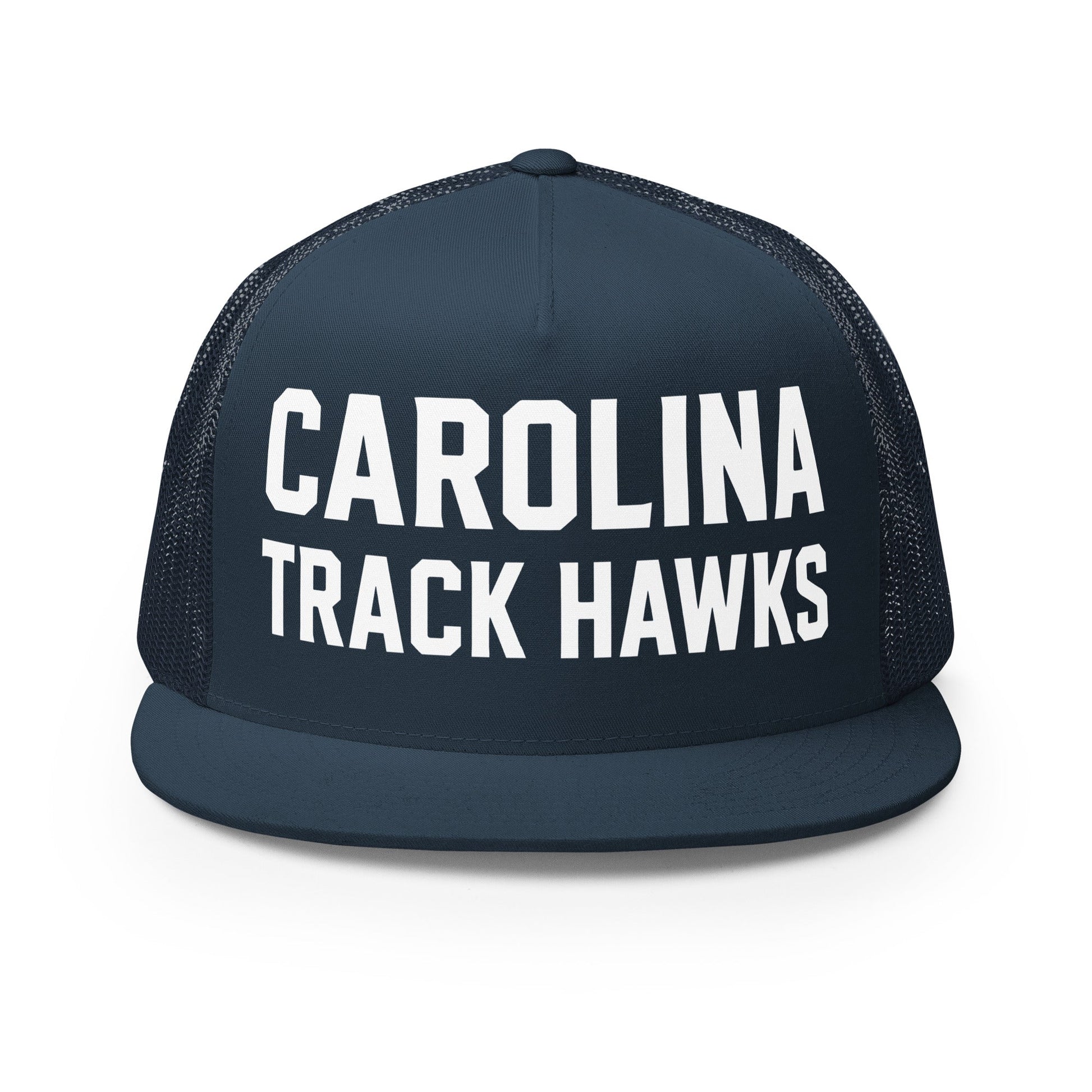 Performance | 5 Panel Trucker Cap | Carolina track Hawks | Crest Logo
