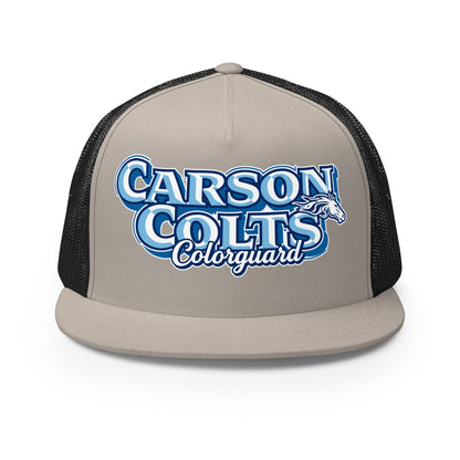 Performance | 5 Panel Trucker Cap | Carson Colorguard | Colts Logo