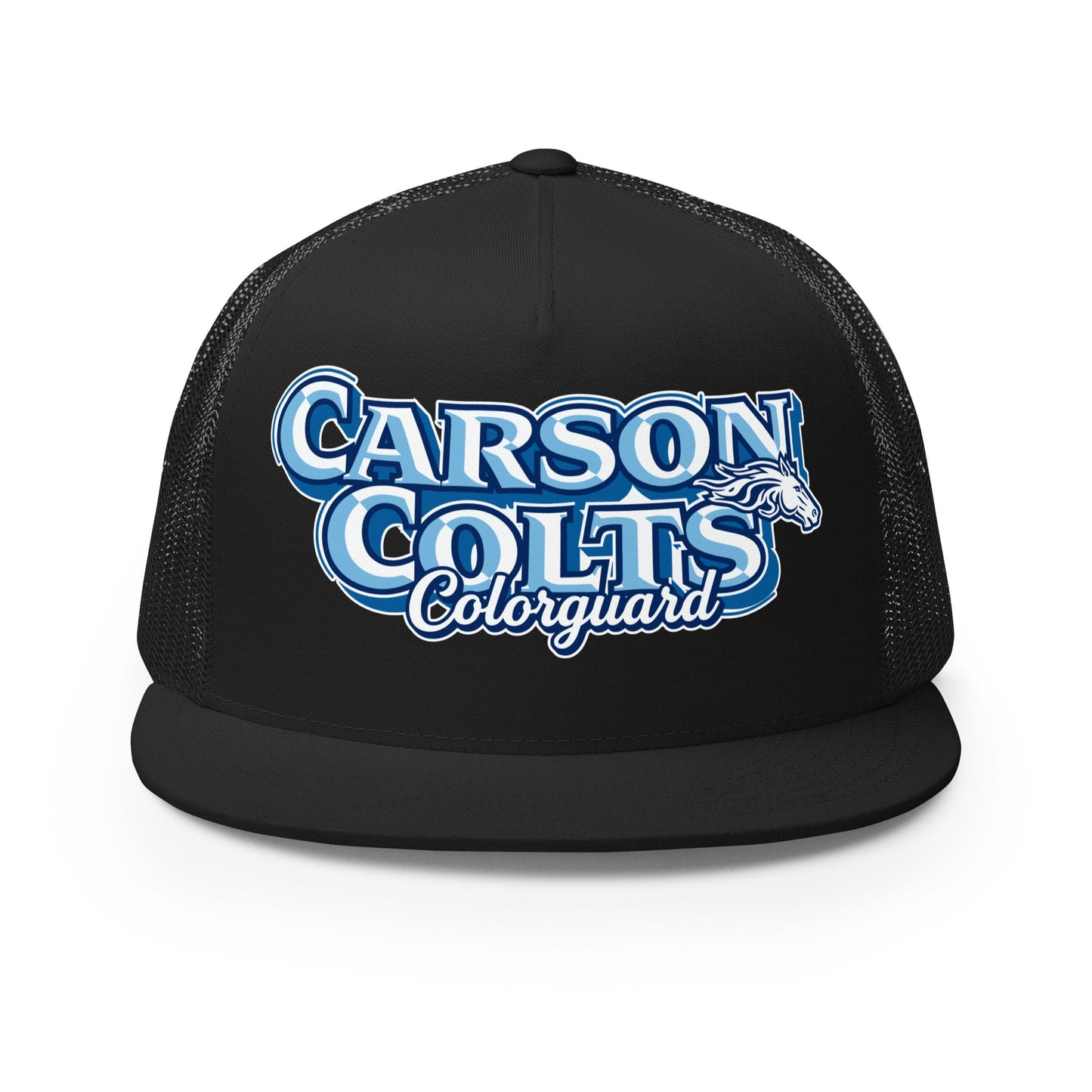 Performance | 5 Panel Trucker Cap | Carson Colorguard | Colts Logo