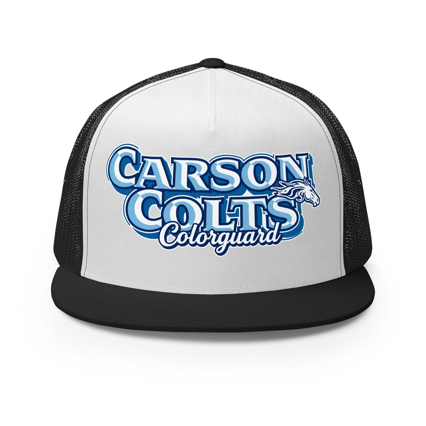 Performance | 5 Panel Trucker Cap | Carson Colorguard | Colts Logo