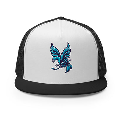 Performance | 5 Panel Trucker Cap | Charlotte Rise | Mascot Logo