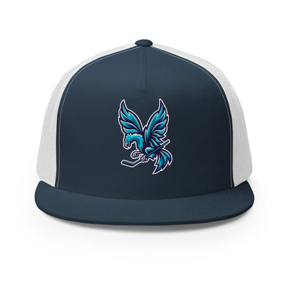 Performance | 5 Panel Trucker Cap | Charlotte Rise | Mascot Logo
