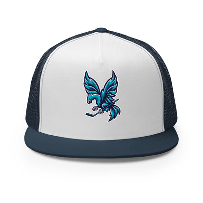 Performance | 5 Panel Trucker Cap | Charlotte Rise | Mascot Logo