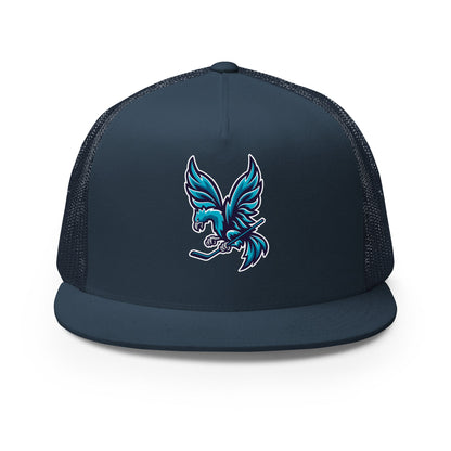 Performance | 5 Panel Trucker Cap | Charlotte Rise | Mascot Logo