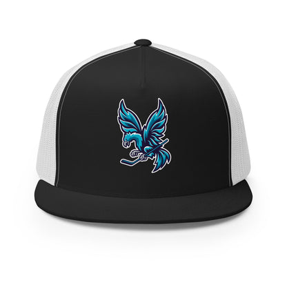 Performance | 5 Panel Trucker Cap | Charlotte Rise | Mascot Logo