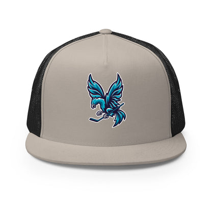 Performance | 5 Panel Trucker Cap | Charlotte Rise | Mascot Logo