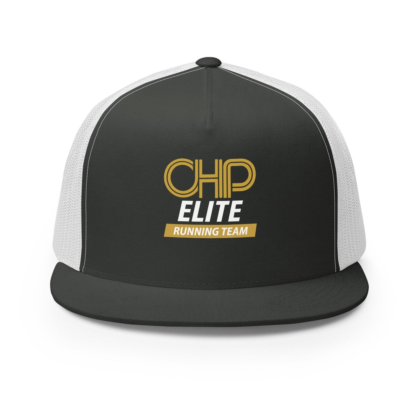 Performance | 5 Panel Trucker Cap | CHP Elite Running Team | Runner Crest Logo