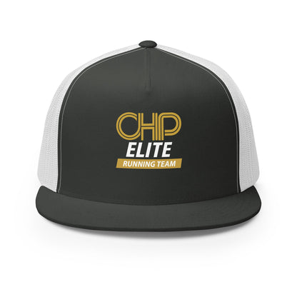 Performance | 5 Panel Trucker Cap | CHP Elite Running Team | Runner Crest Logo