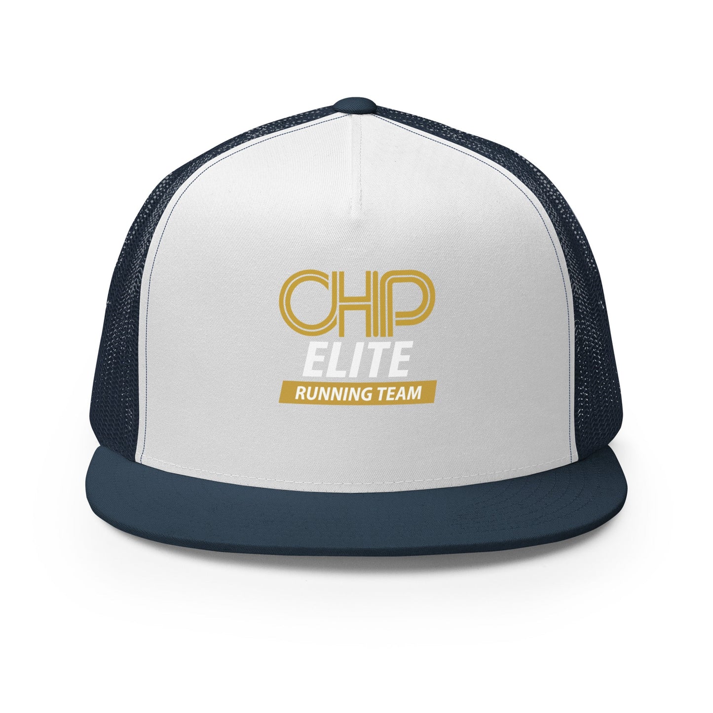 Performance | 5 Panel Trucker Cap | CHP Elite Running Team | Runner Crest Logo