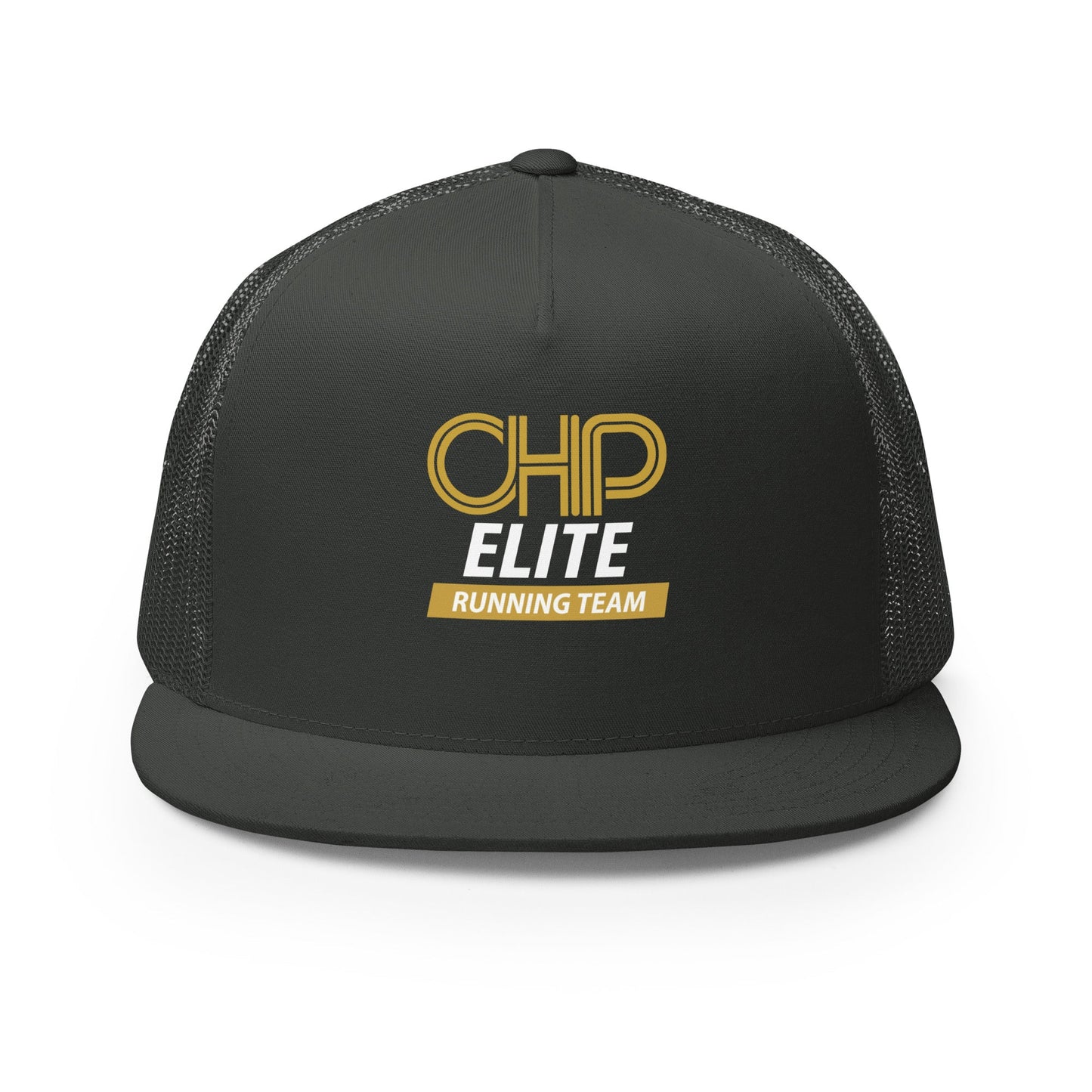 Performance | 5 Panel Trucker Cap | CHP Elite Running Team | Runner Crest Logo