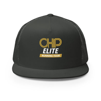 Performance | 5 Panel Trucker Cap | CHP Elite Running Team | Runner Crest Logo