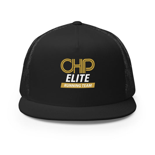Performance | 5 Panel Trucker Cap | CHP Elite Running Team | Runner Crest Logo