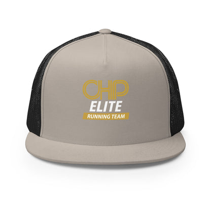 Performance | 5 Panel Trucker Cap | CHP Elite Running Team | Runner Crest Logo