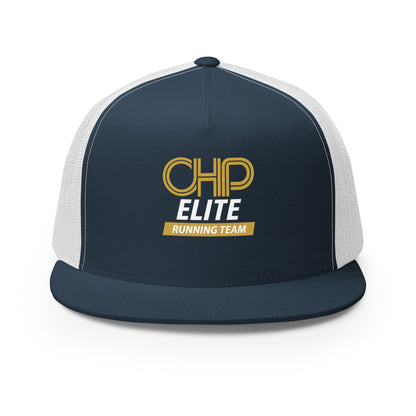 Performance | 5 Panel Trucker Cap | CHP Elite Running Team | Runner Crest Logo