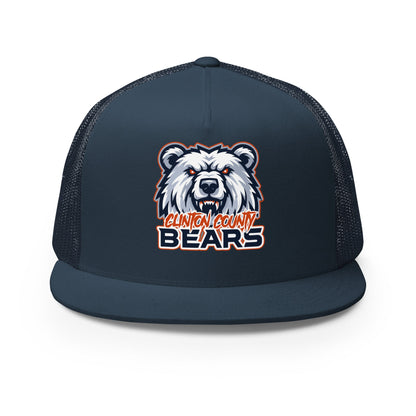Performance | 5 Panel Trucker Cap | CLINTON COUNTY BEARS | Bears Mascot Logo