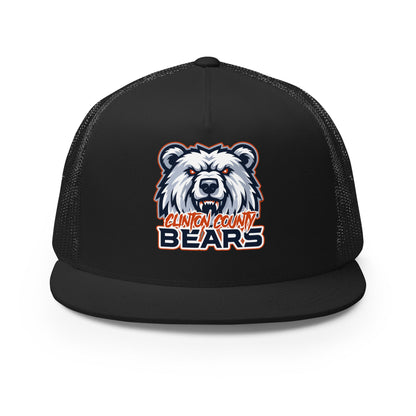 Performance | 5 Panel Trucker Cap | CLINTON COUNTY BEARS | Bears Mascot Logo