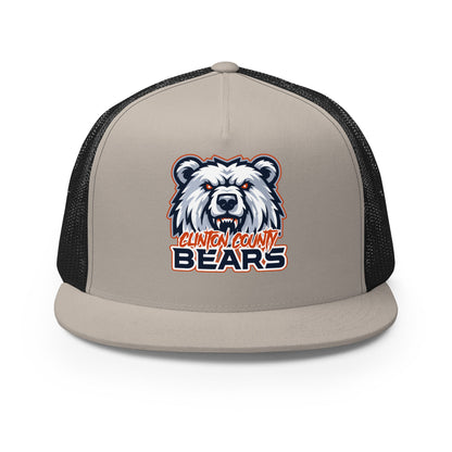 Performance | 5 Panel Trucker Cap | CLINTON COUNTY BEARS | Bears Mascot Logo
