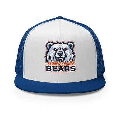 Performance | 5 Panel Trucker Cap | CLINTON COUNTY BEARS | Bears Mascot Logo