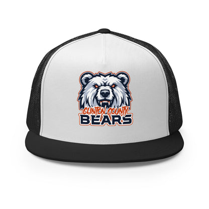 Performance | 5 Panel Trucker Cap | CLINTON COUNTY BEARS | Bears Mascot Logo