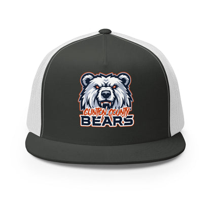 Performance | 5 Panel Trucker Cap | CLINTON COUNTY BEARS | Bears Mascot Logo