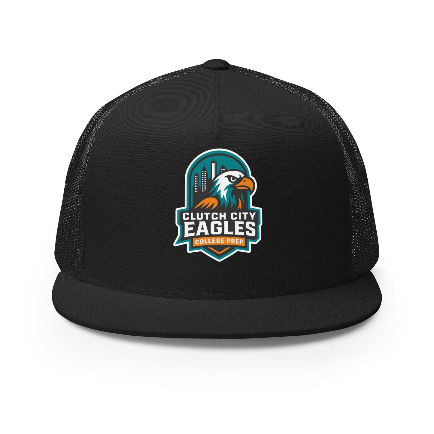 Performance | 5 Panel Trucker Cap | Clutch City College Prep | Shield Logo