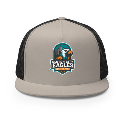 Performance | 5 Panel Trucker Cap | Clutch City College Prep | Shield Logo