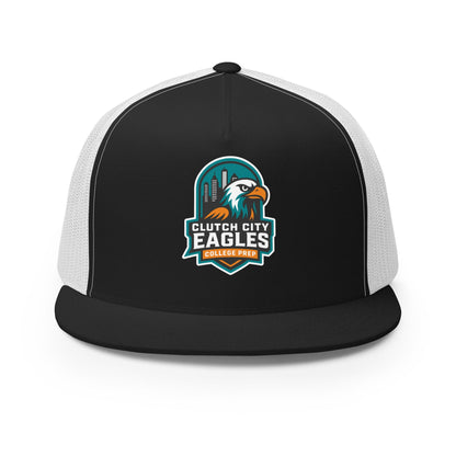 Performance | 5 Panel Trucker Cap | Clutch City College Prep | Shield Logo