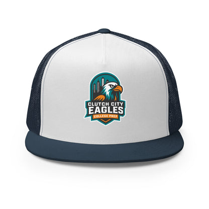Performance | 5 Panel Trucker Cap | Clutch City College Prep | Shield Logo