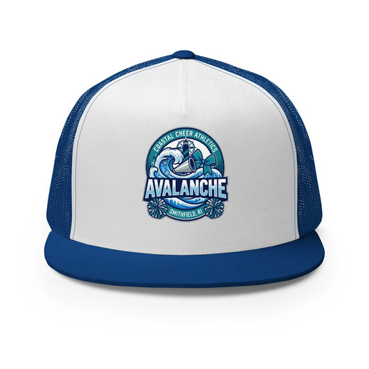 Performance | 5 Panel Trucker Cap | Coastal Cheer Athletics Avalanche
