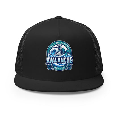 Performance | 5 Panel Trucker Cap | Coastal Cheer Athletics Avalanche