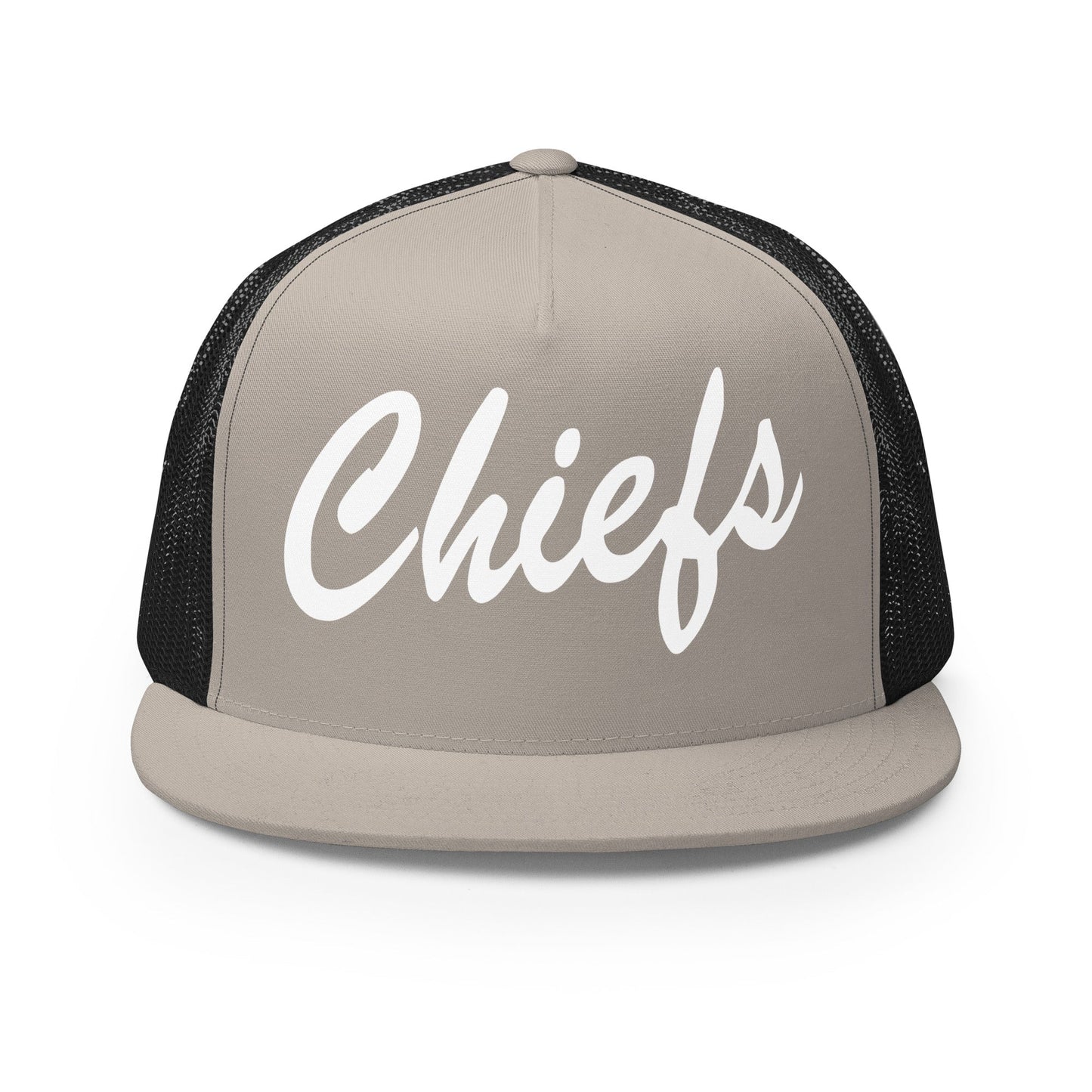 Performance | 5 Panel Trucker Cap | Connetquot Chiefs | Letter Crest Logo