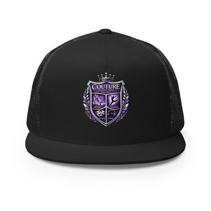 Performance | 5 Panel Trucker Cap | Couture Productions | Couture Shield Logo