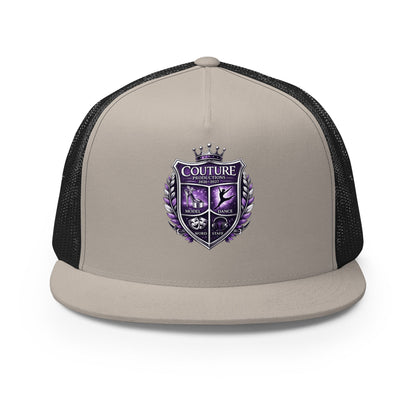 Performance | 5 Panel Trucker Cap | Couture Productions | Couture Shield Logo