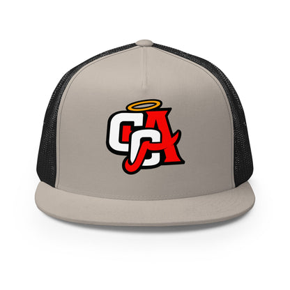 Performance | 5 Panel Trucker Cap | Cross City Angels | Angelic Fury Logo
