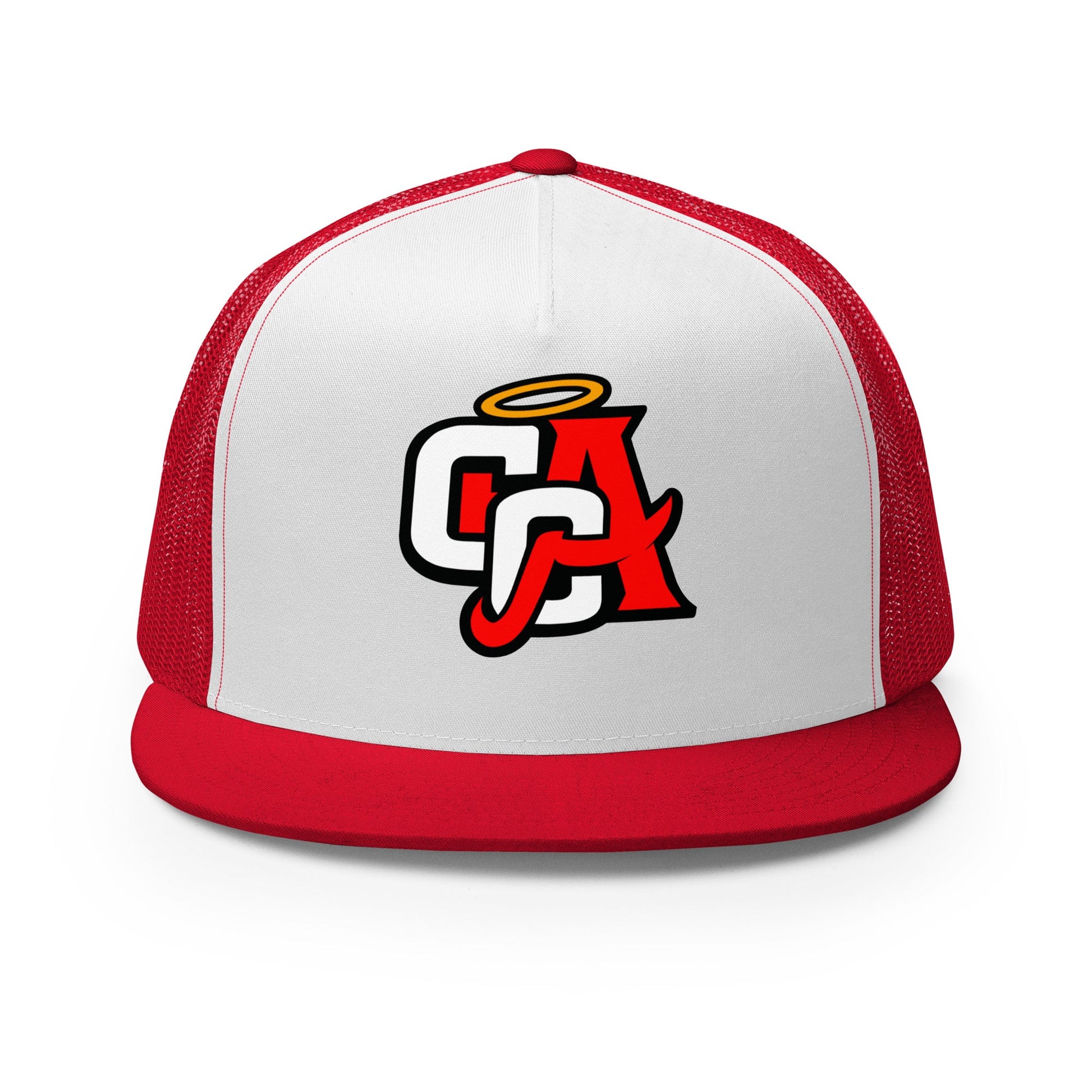 Performance | 5 Panel Trucker Cap | Cross City Angels | Angelic Fury Logo
