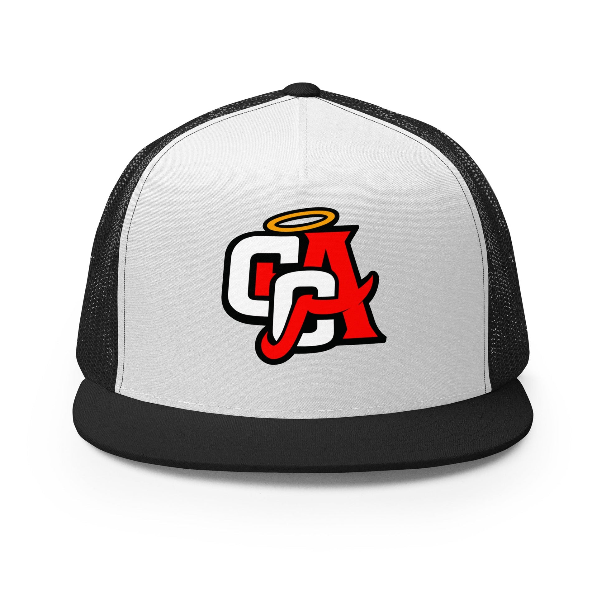 Performance | 5 Panel Trucker Cap | Cross City Angels | Angelic Fury Logo