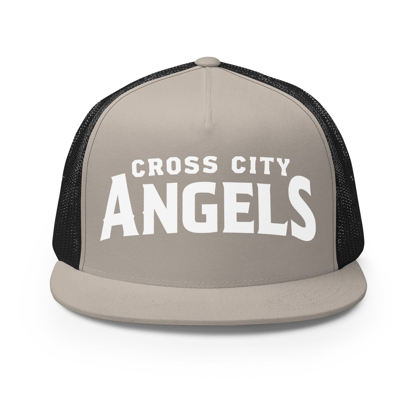 Performance | 5 Panel Trucker Cap | Cross City Angels | Emblem Logo