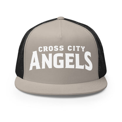 Performance | 5 Panel Trucker Cap | Cross City Angels | Emblem Logo