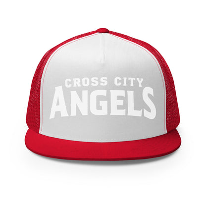 Performance | 5 Panel Trucker Cap | Cross City Angels | Emblem Logo